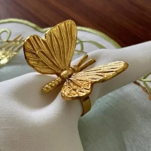 BUTTERFLY NAPKING RING GOLD