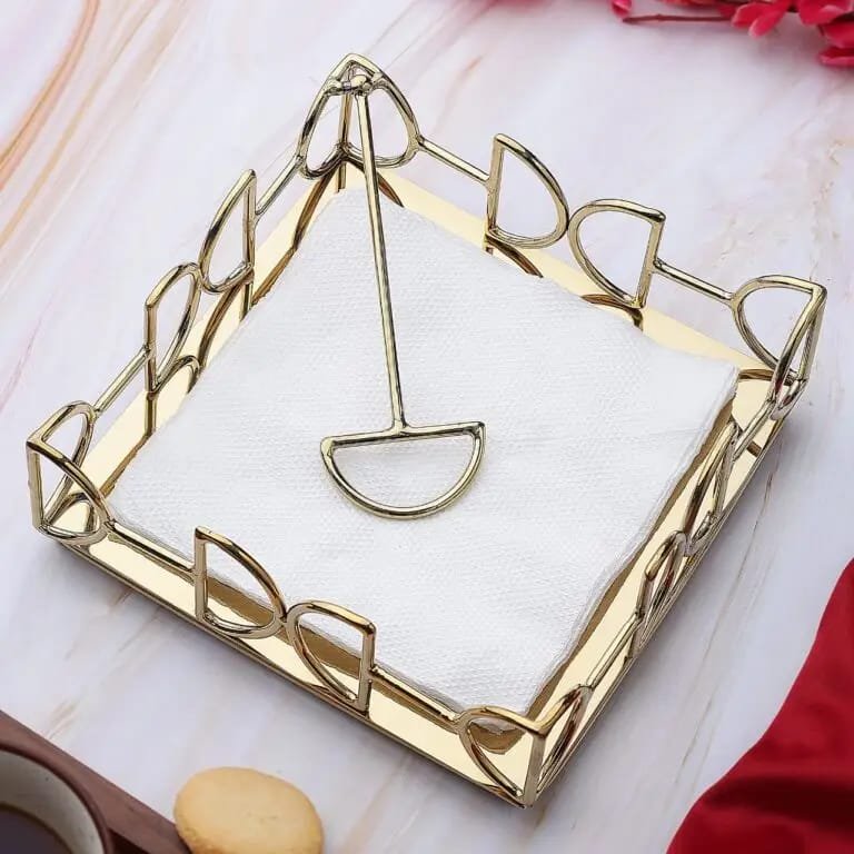 D DESIGN TISSUE HOLDER GOLD