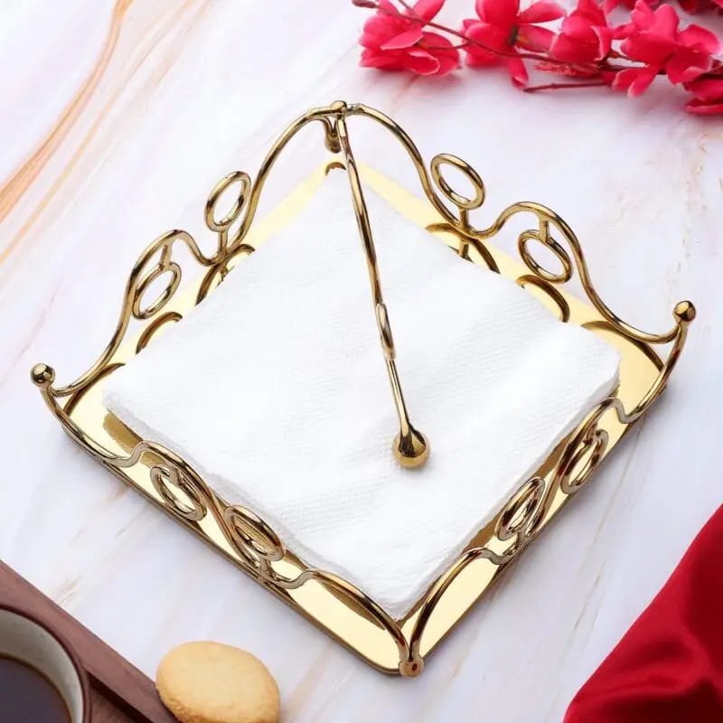 SNAKE TISSUE HOLDER GOLD