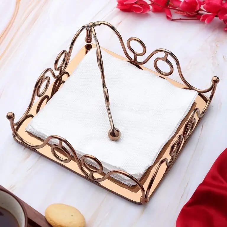 SNAKE TISSUE HOLDER ROSR GOLD