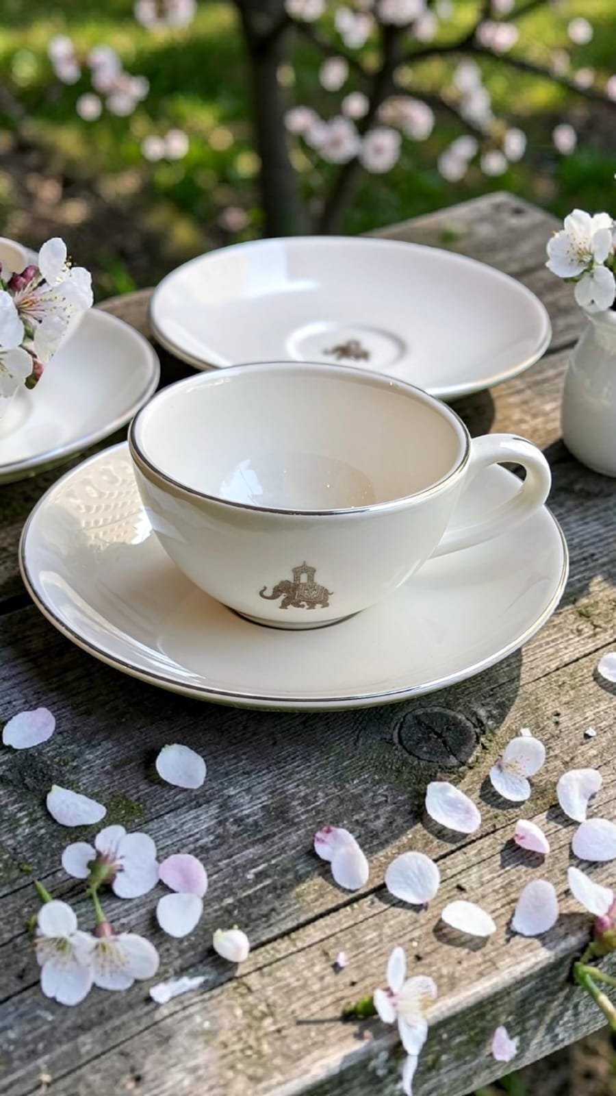 Gaj Collection Cookie Delight Brew Set – 12 Pc Premium Porcelain Tea Cup & Saucer Set (160ml) | Platinum Rim