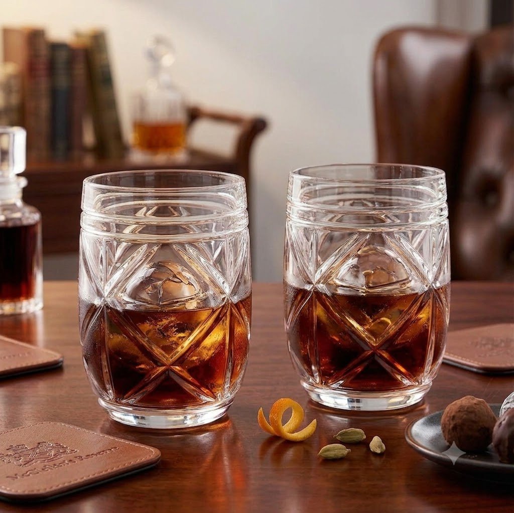 Nachtmann | Check - Whisky Tumbler | 345 ml | Crystal | Clear | Set of 6
