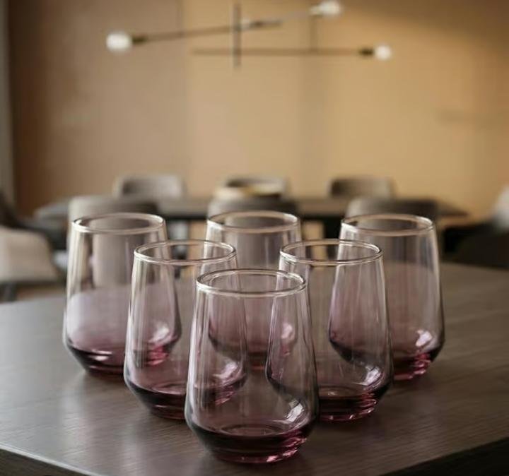 BLACK CARROT Water Glasses Set of 6 | 390ml