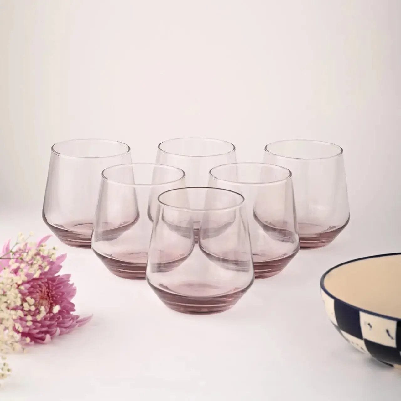 PINK COCKTAIL Glass Set Of 6  270ml