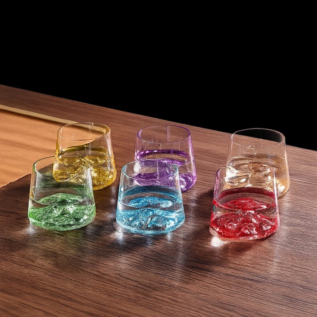CLASSY AND EXCLUSIVE DESIGN MULTICOLORED MOUNTAIN FUJI GLASSES