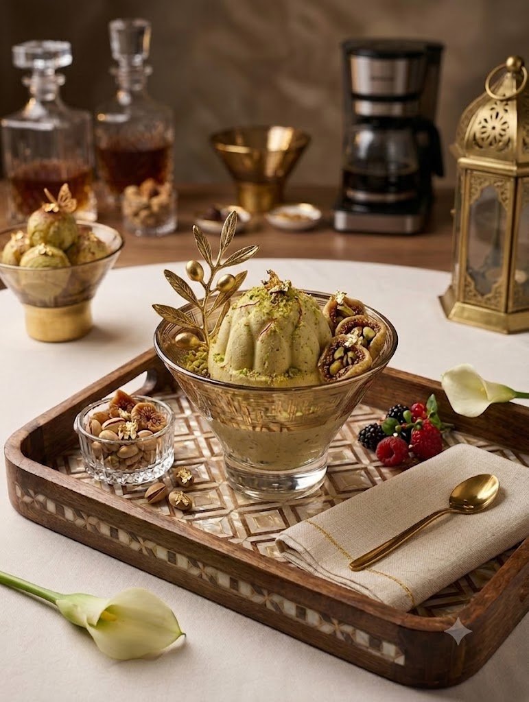 Baroque Gold Design Glass Dessert Bowl Set of 6(200ml)