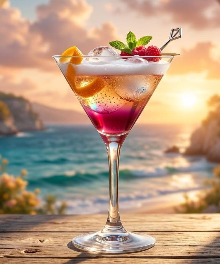 Sunset Elegance Martini Glass – Set of 6PC (150 ML)