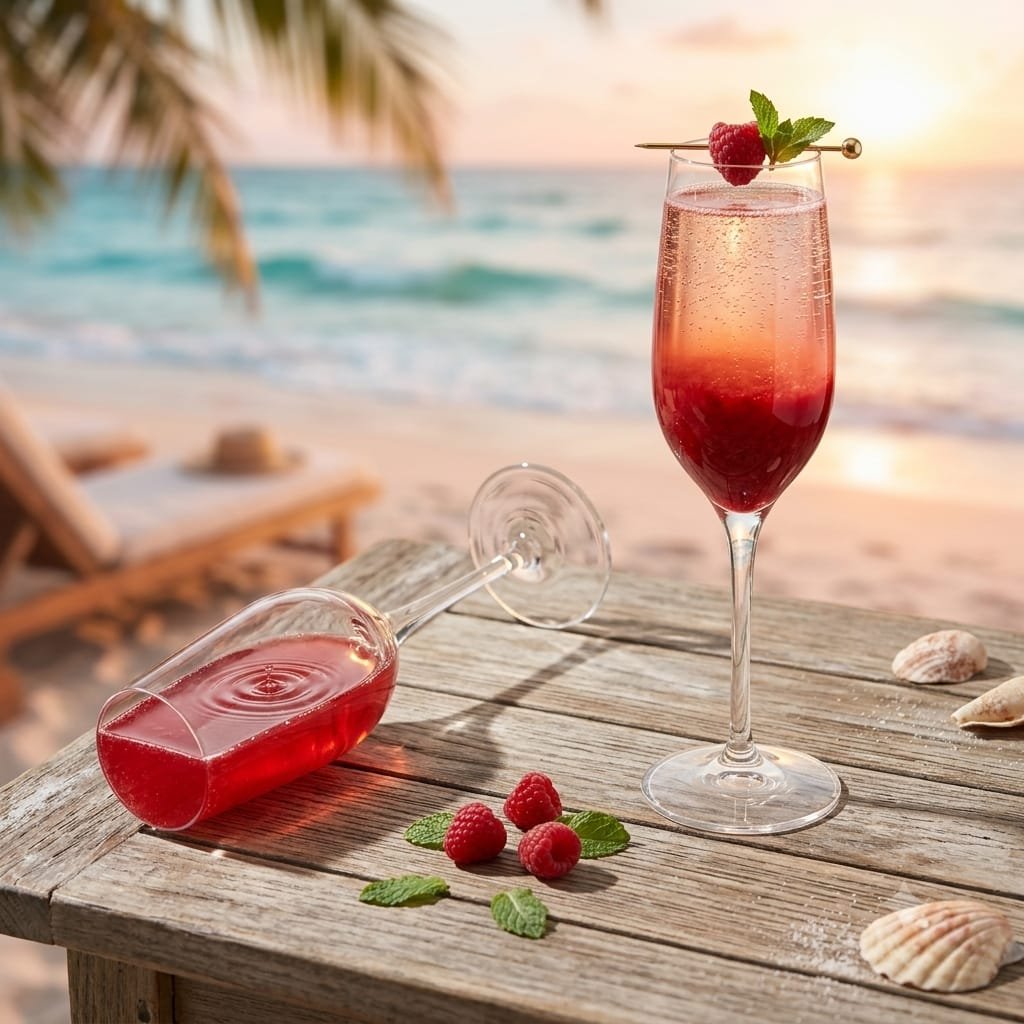 Berry Bliss Sparkling Flute Glass – Set of 6