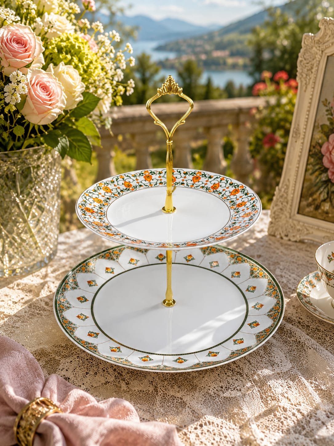 Palm Royale Fine Porcelain Serving Stand
