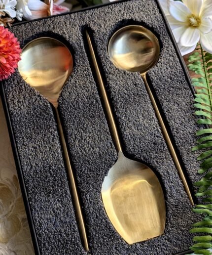 GOLD SERVING SET OF 3