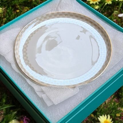 FINE PORCELAIN SNACK PLATES SET OF 6